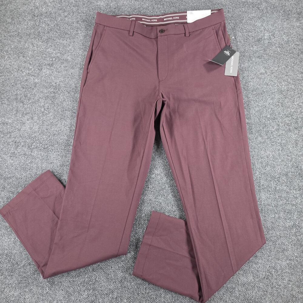 Michael Kors Men's 34W 32L Berry Classic Fit Stretch Dress Pants Trousers NWT